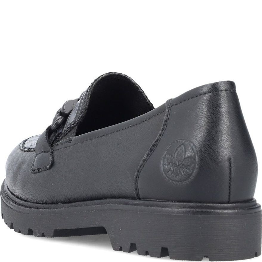 RIEKER Loaferiai moterims, Juoda, Ladies shoes 4
