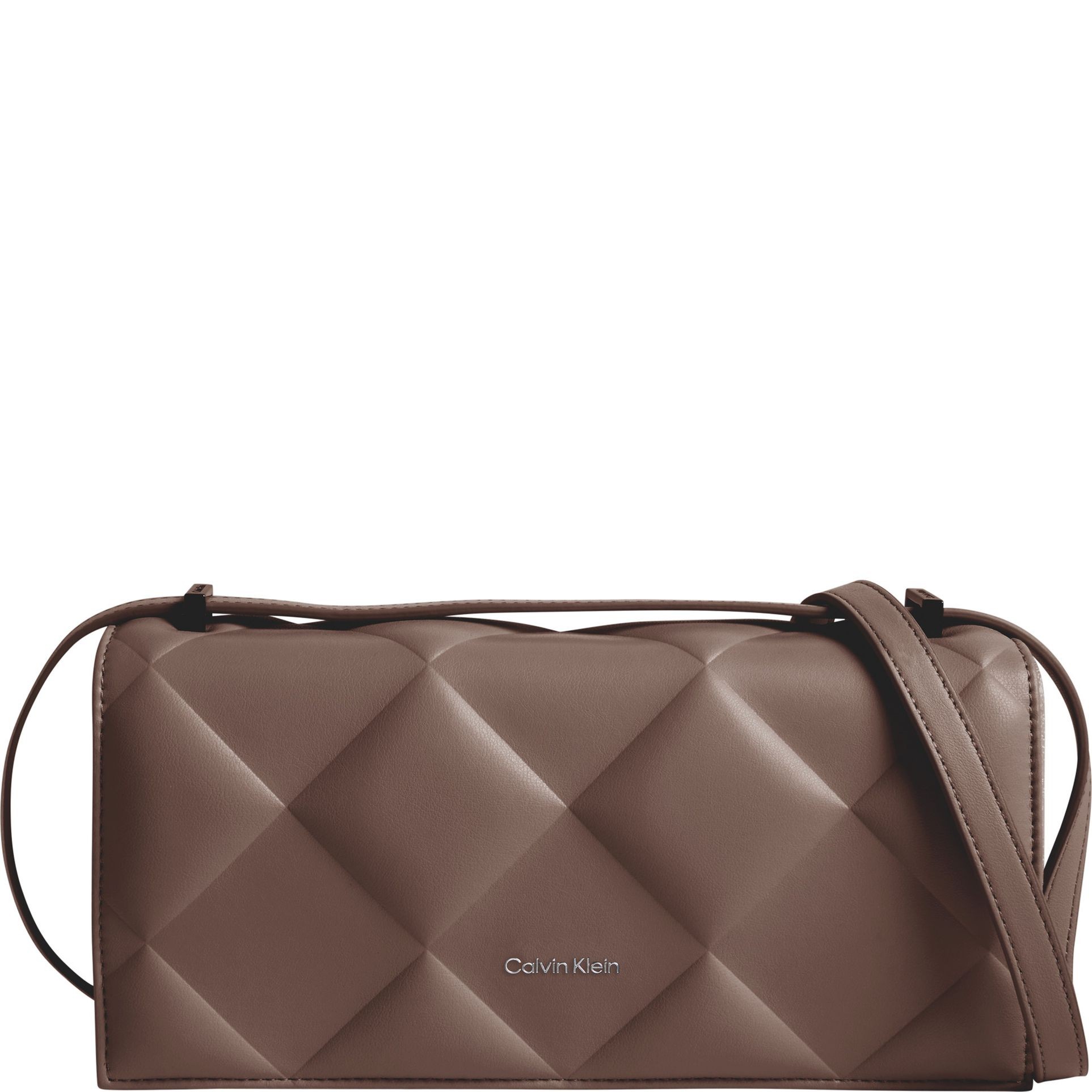 CALVIN KLEIN Rankinė per petį moterims, Ruda, Diamond quilt shoulder bag 1
