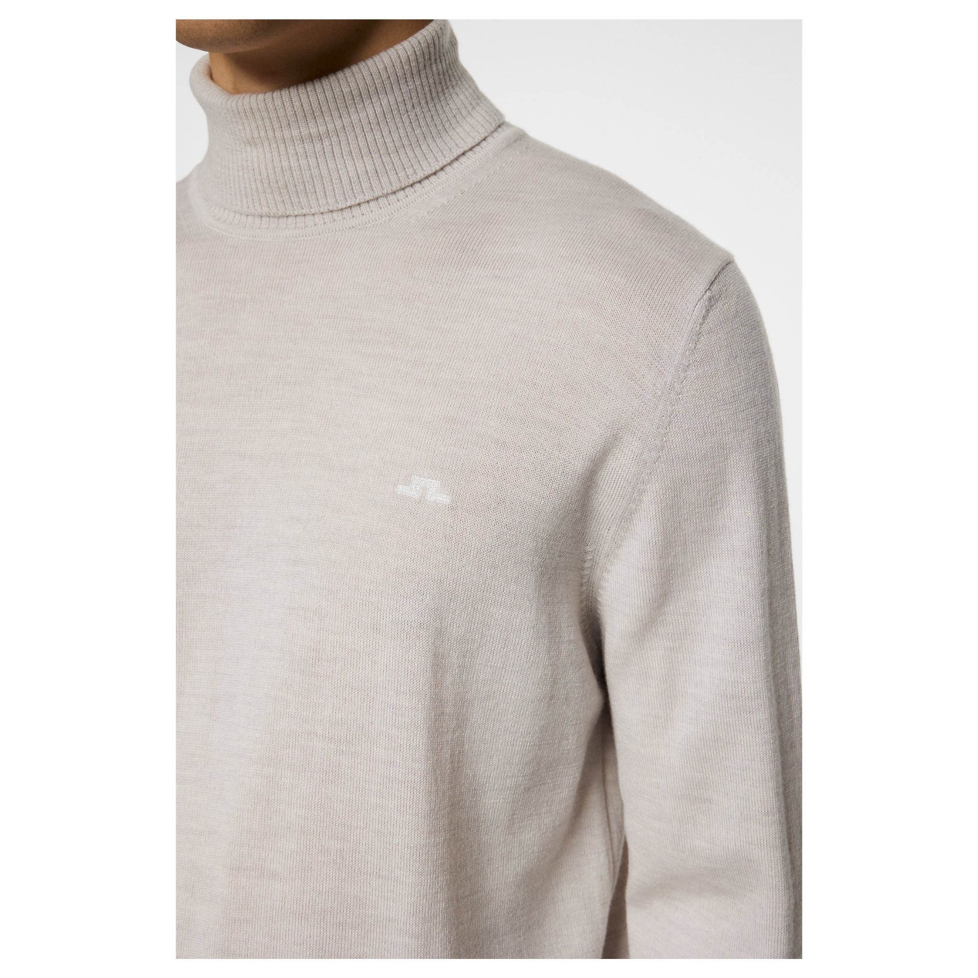 J.LINDEBERG Megztinis vyrams, Balta, Kaden merino turtle neck 2