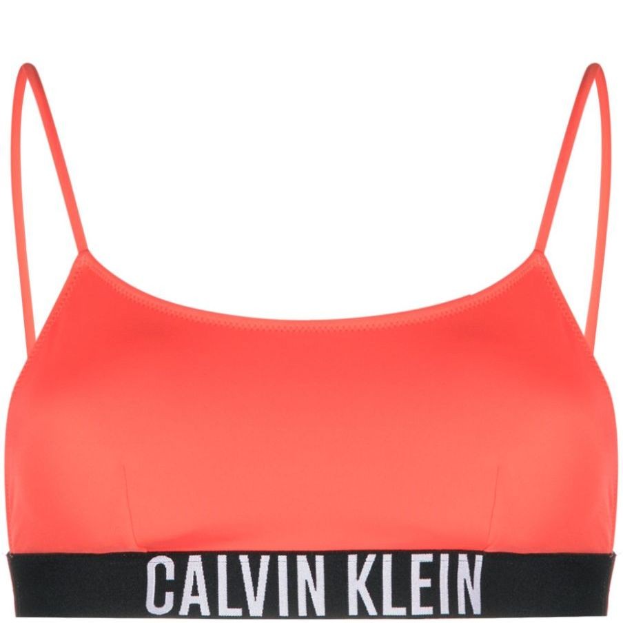 CALVIN KLEIN UW Viršutinė kostiumėlio dalis moterims, Oranžinė, Bralette 1