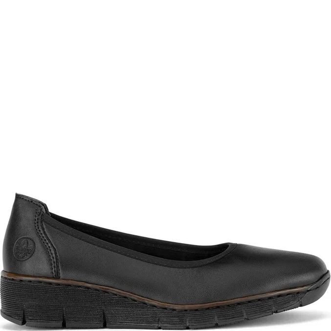 RIEKER Balerinos moterims, Juoda, Ladies shoes 2