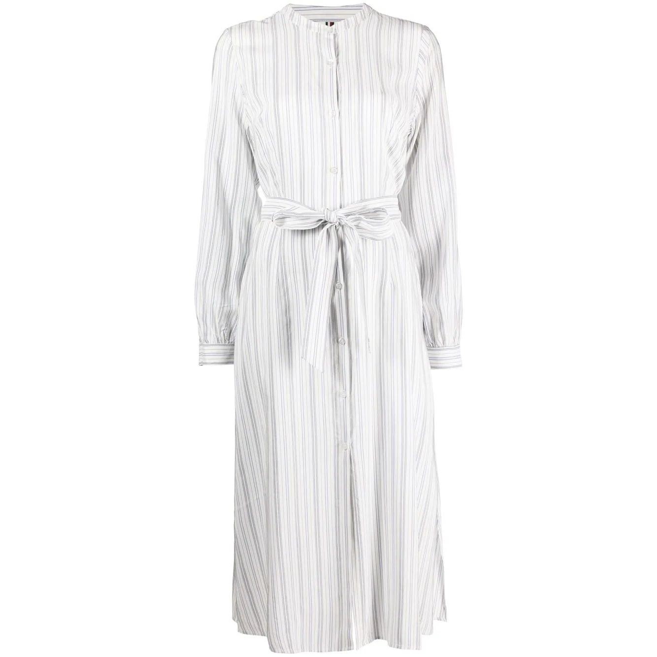 TOMMY HILFIGER Midi suknelė moterims, Balta, Regular midi shirt dress 1