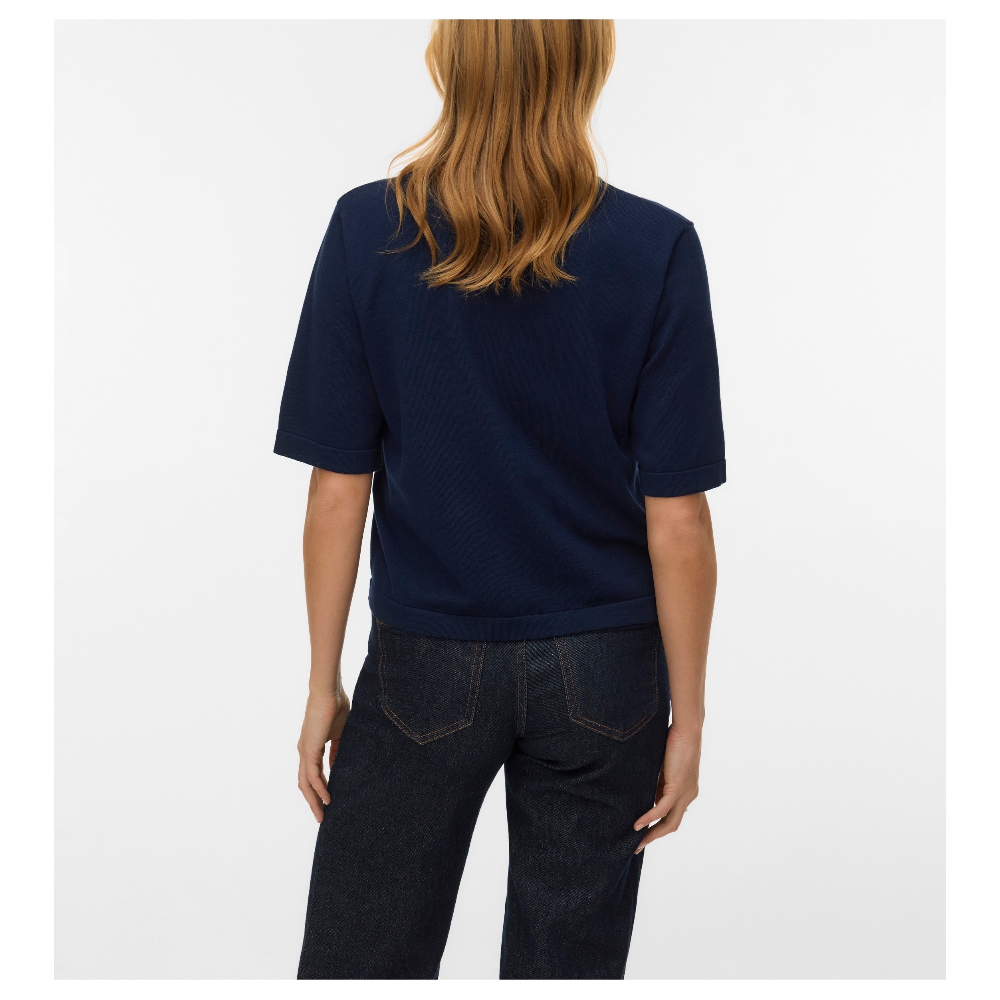 VERO MODA Megzta palaidinė moterims, Mėlyna, Silje oversize 2