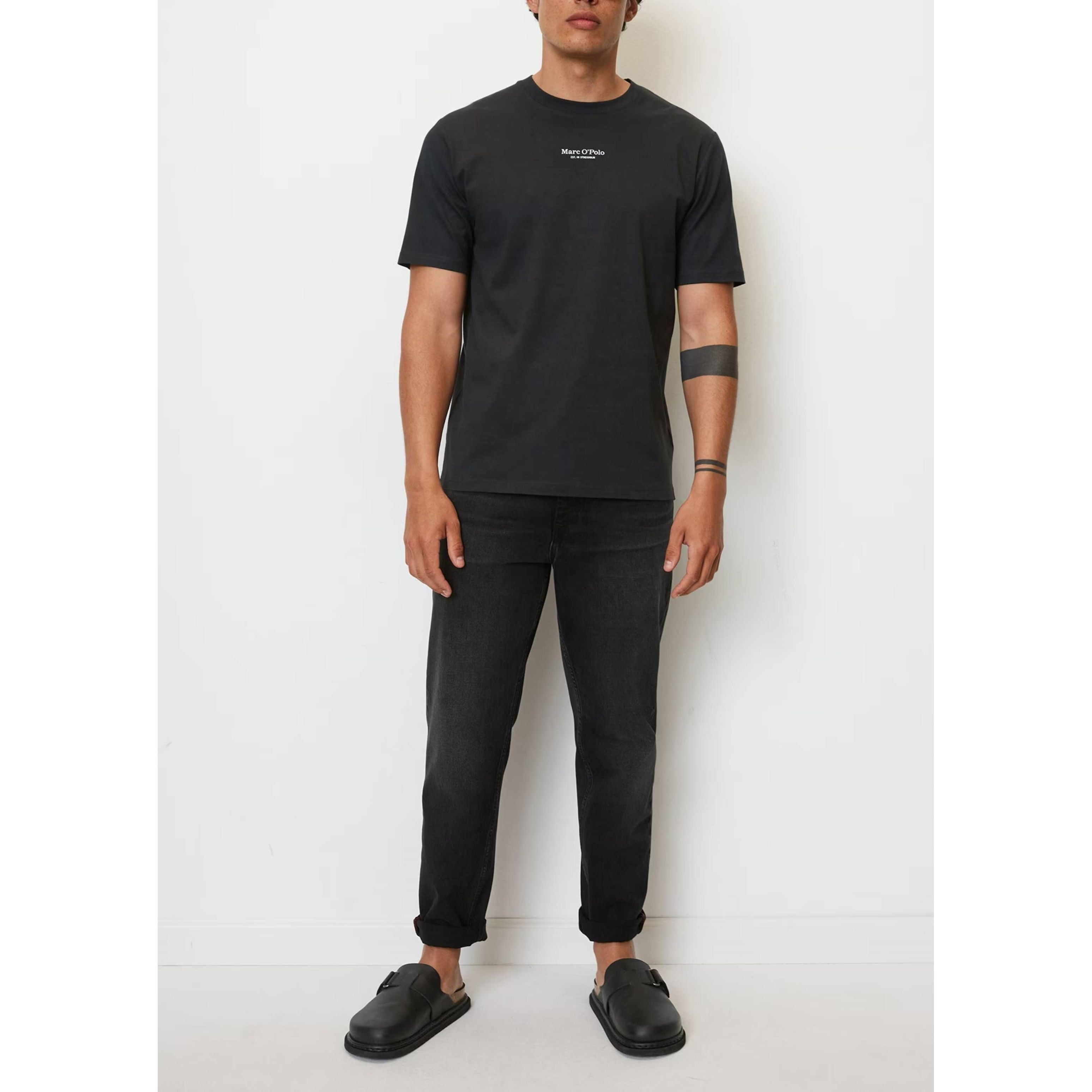MARC O'POLO Marškinėliai vyrams, Juoda 2