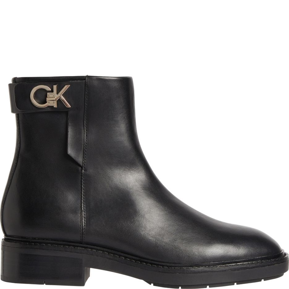 CALVIN KLEIN Aulinukai moterims, Juoda, RUBBER SOLE ANKLE BOOT WHW-LTH 2