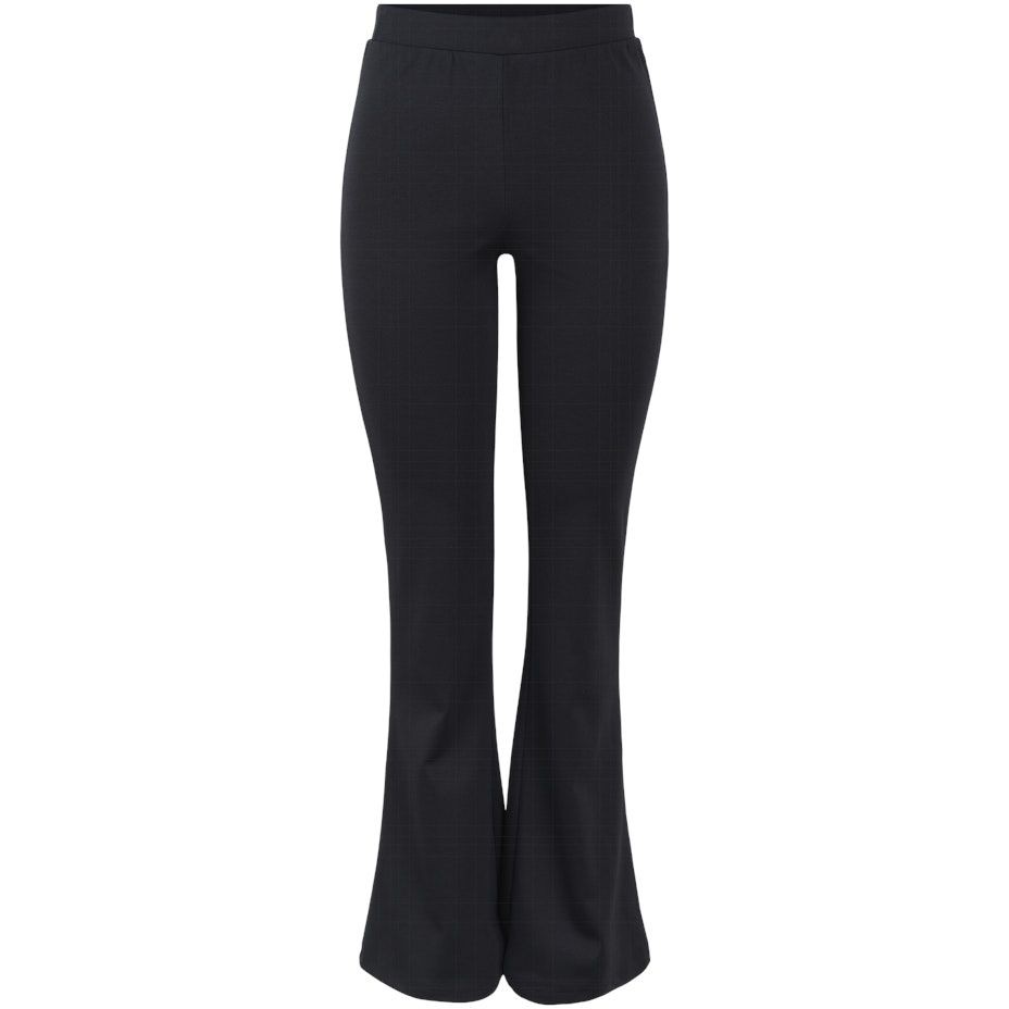 PIECES Kelnės moterims, Juoda, PCOTINE HW FLARED PA 1