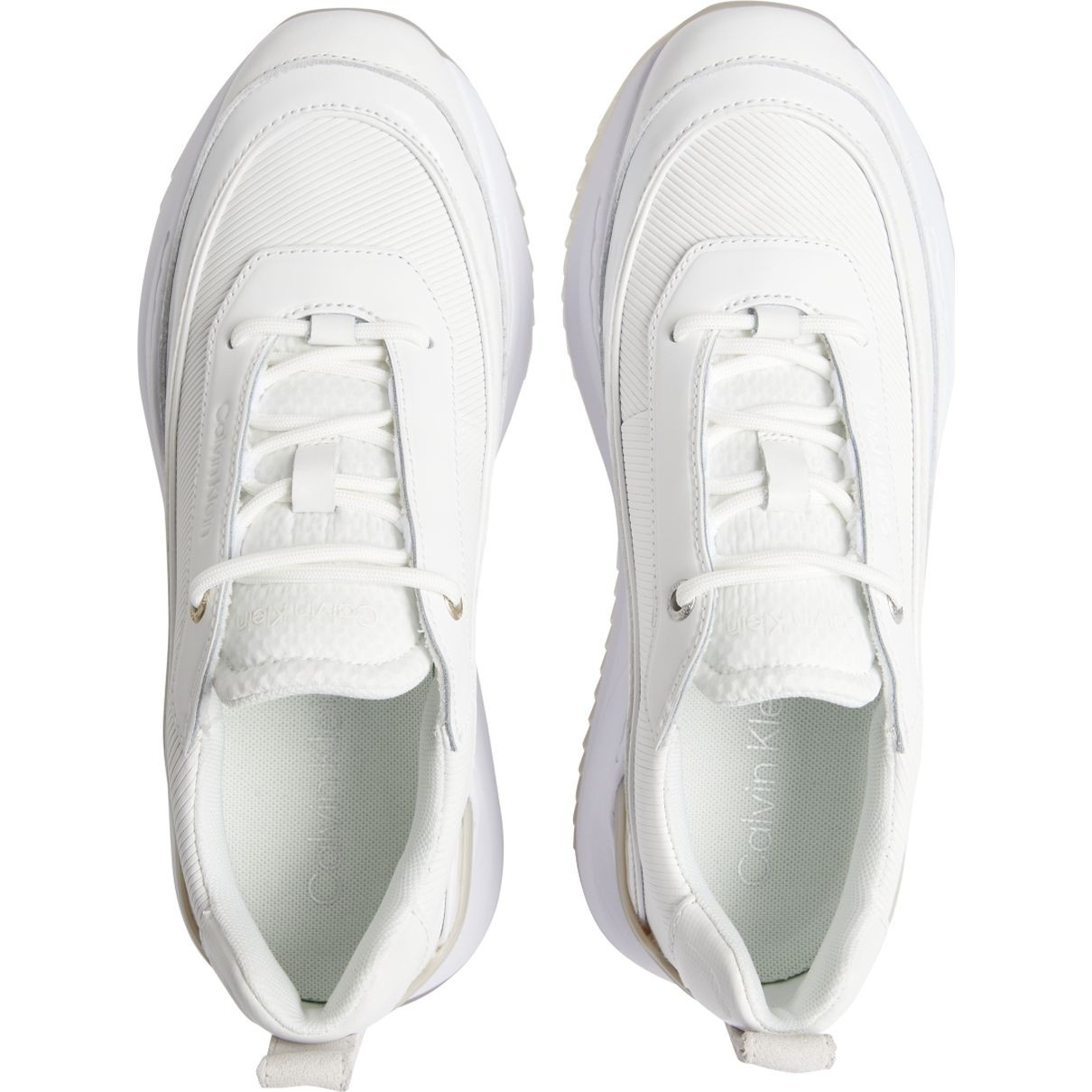 CALVIN KLEIN Sportiniai bateliai moterims, Balta, INTERNAL WEDGE LACE UP 3