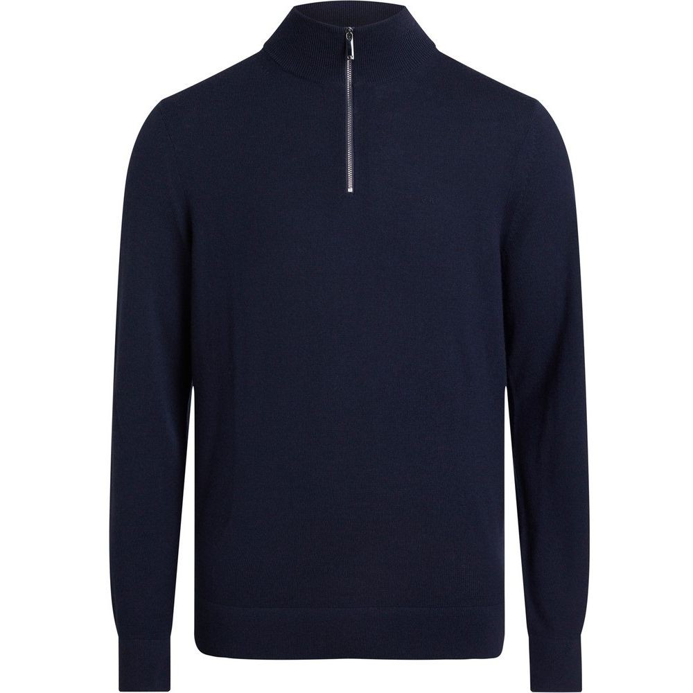 CALVIN KLEIN Sportinis nertinis vyrams, Mėlyna, Merino quarter zip 1