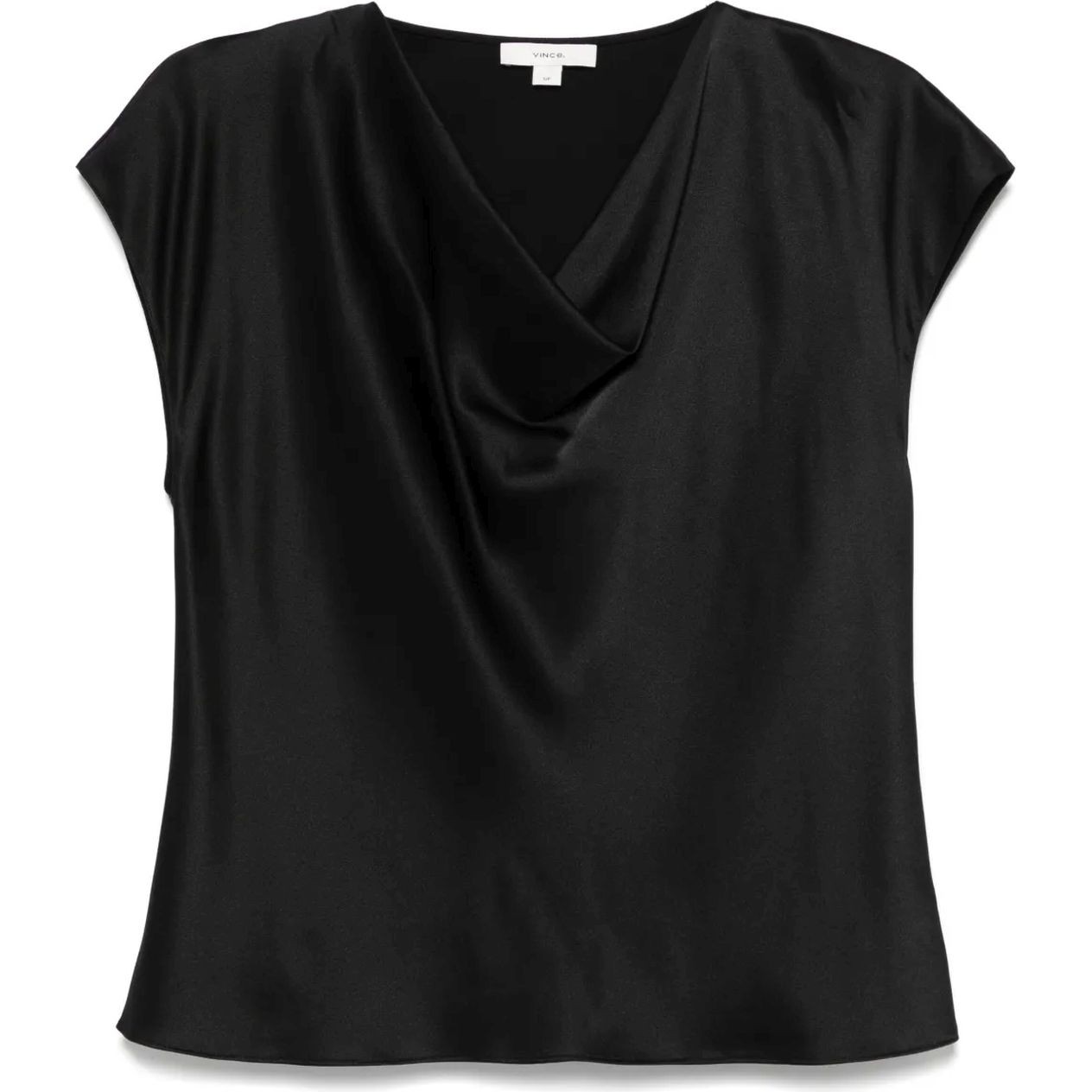 VINCE Palaidinės moterims, Juoda, Cowl nk cap slv blouse