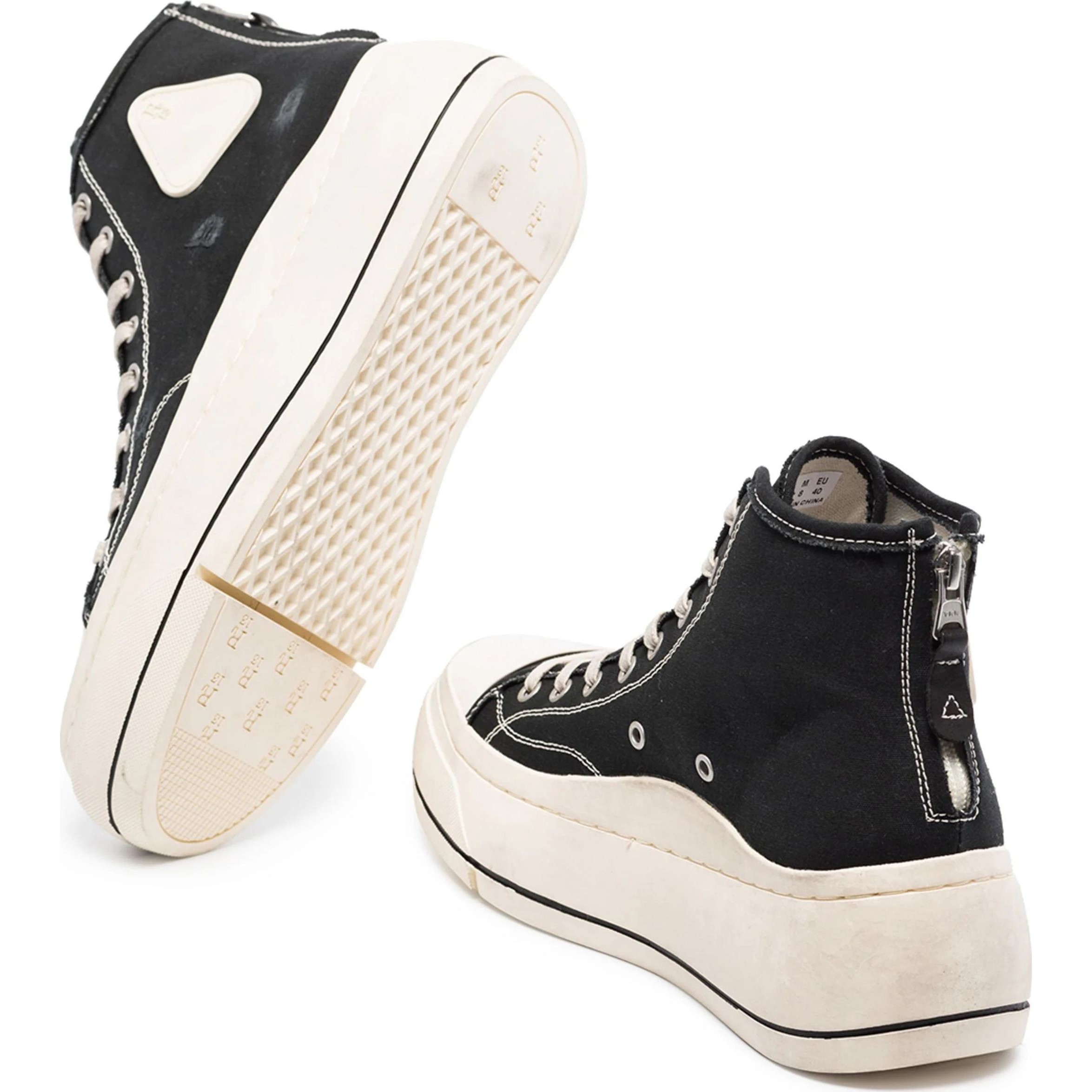 R13 Sportiniai bateliai moterims, Juoda, High top sneaker 2