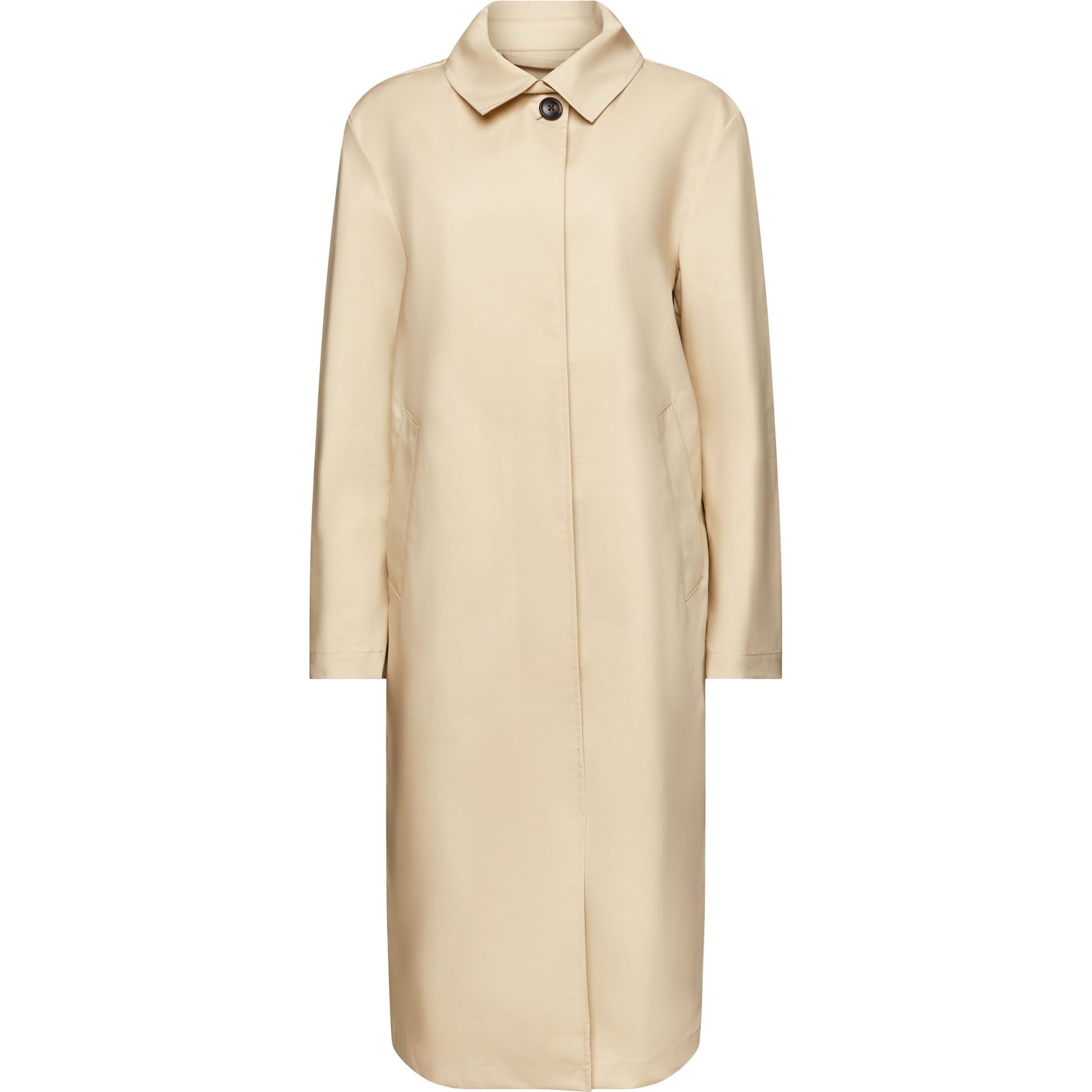ESPRIT Paltas moterims, Smėlio, Midi Car Coat 1