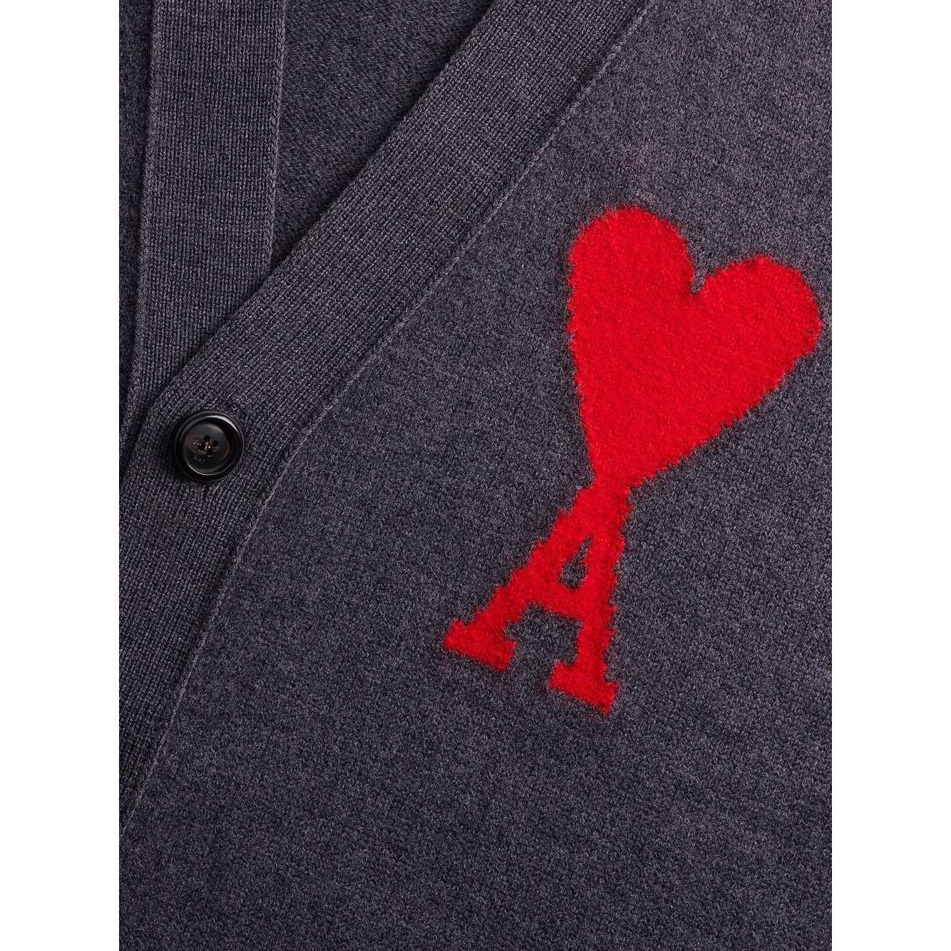 AMI PARIS Kardiganas, Pilka, Cardigan 2