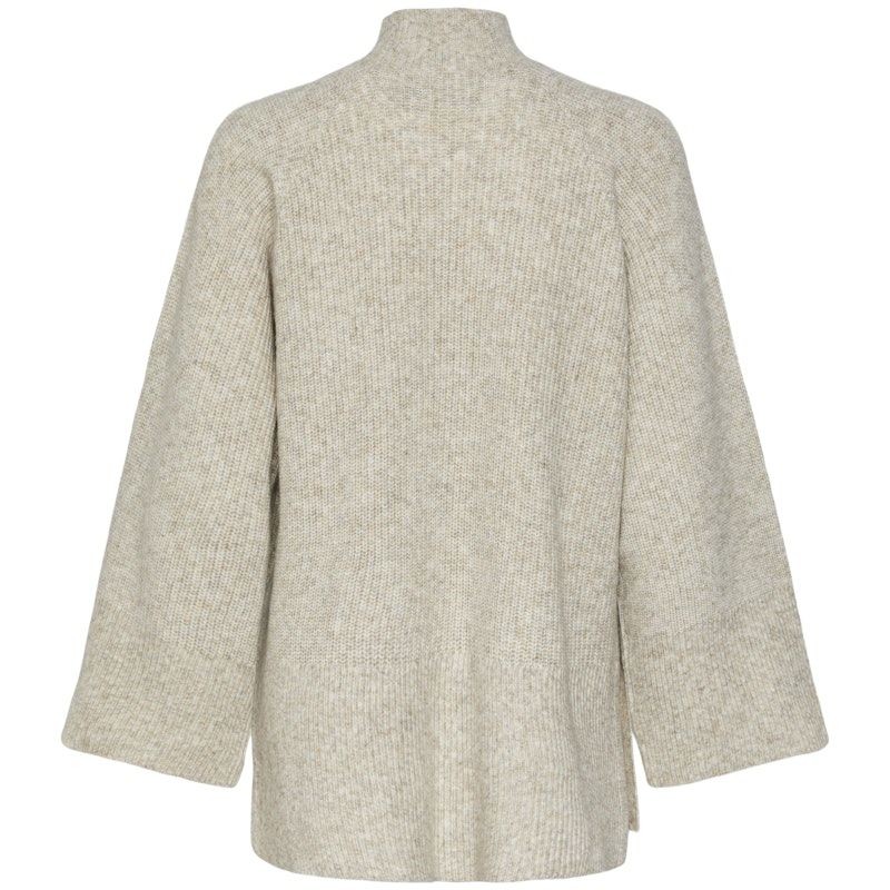 PIECES Megztinis moterims, Balta, PCJADE LS OVERSIZE H 6