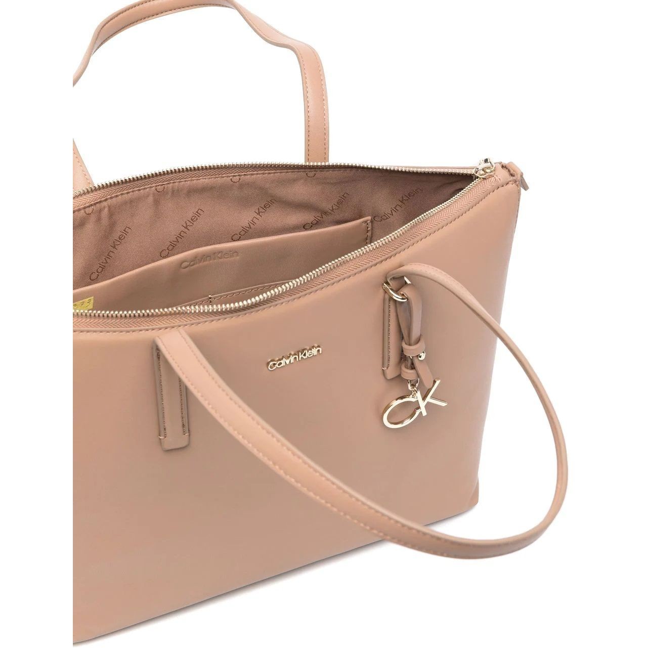 CALVIN KLEIN Pirkinių krepšys moterims, Smėlio, MUST SHOPPER MD 4