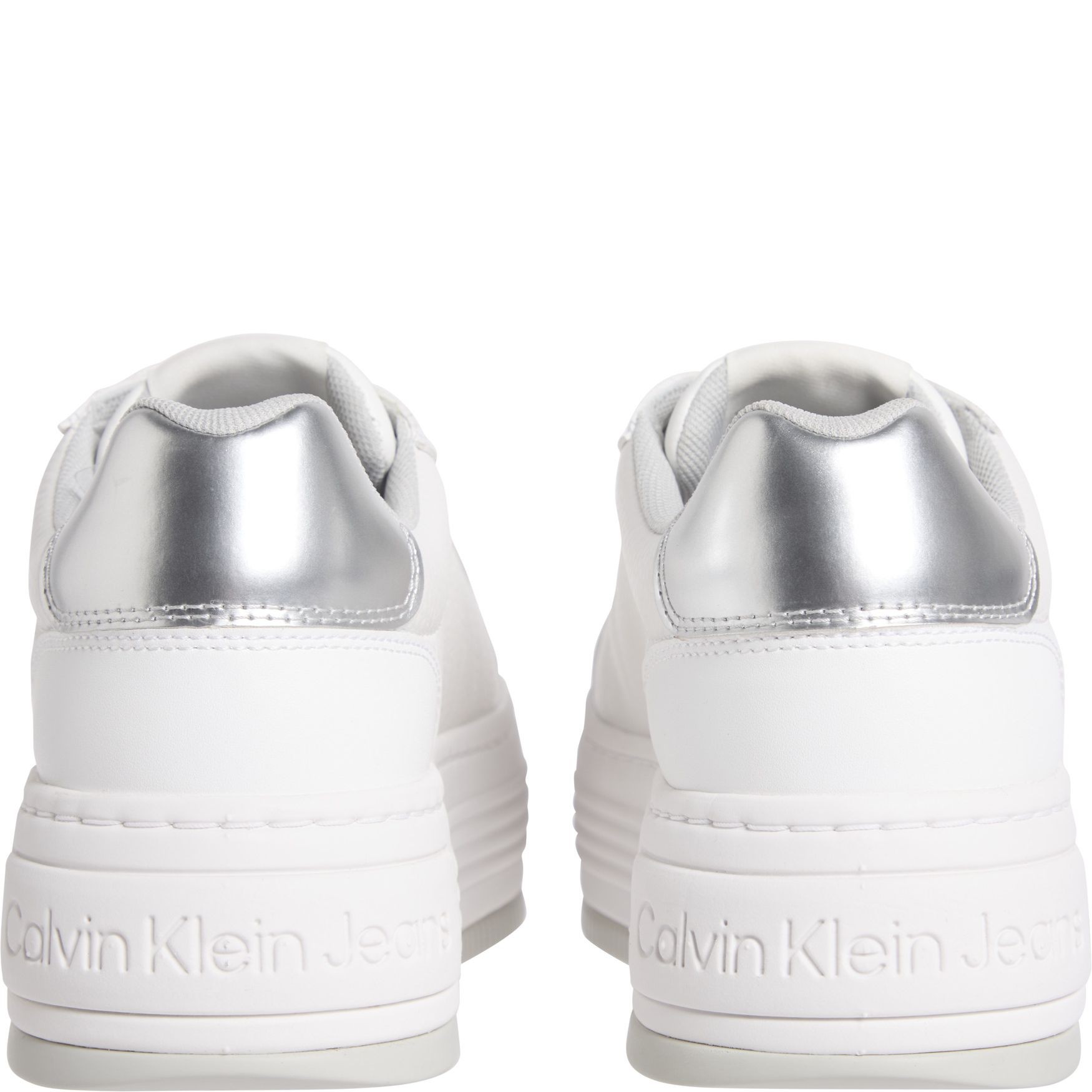 CALVIN KLEIN JEANS Laisvalaikio bateliai moterims, Balta, Bold flatf low lace sneaker 4