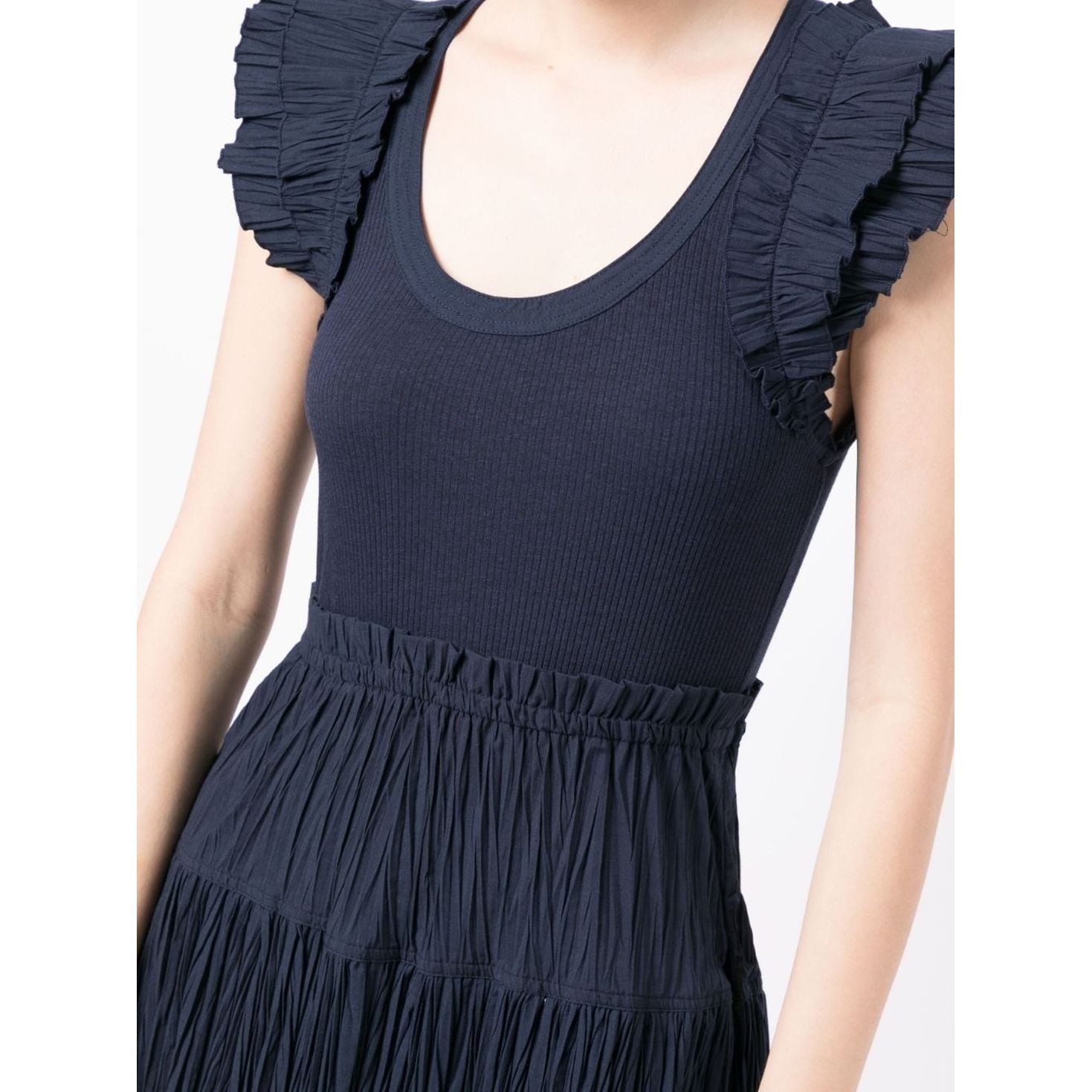 ULLA JOHNSON Midi suknelė moterims, Mėlyna, Virginia Dress 4