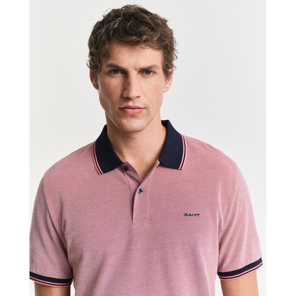 GANT Polo marškiniai trumpos rank. vyrams, Raudona, 4-col oxford SS pique 4