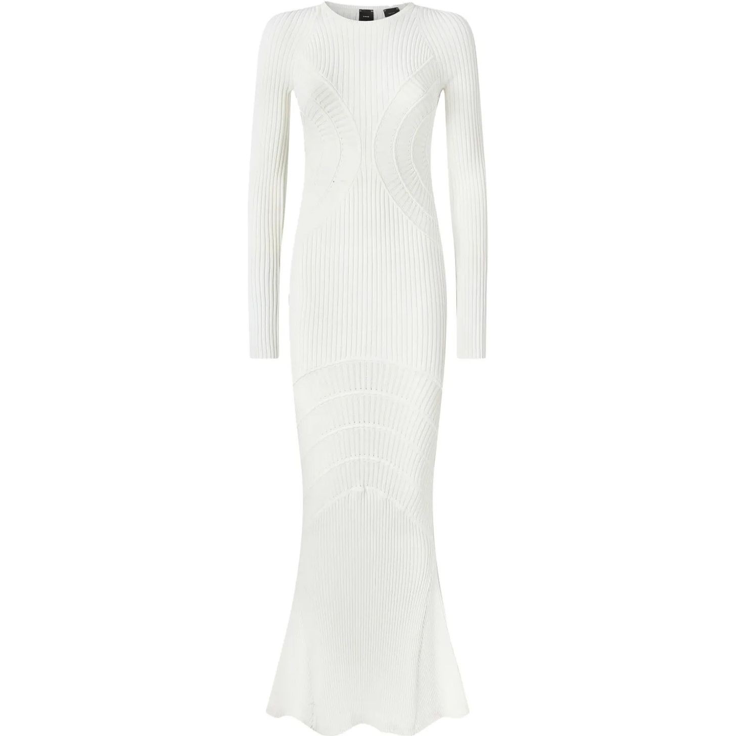 PINKO Maxi suknelė moterims, Balta, Ribbed-knit dress 1