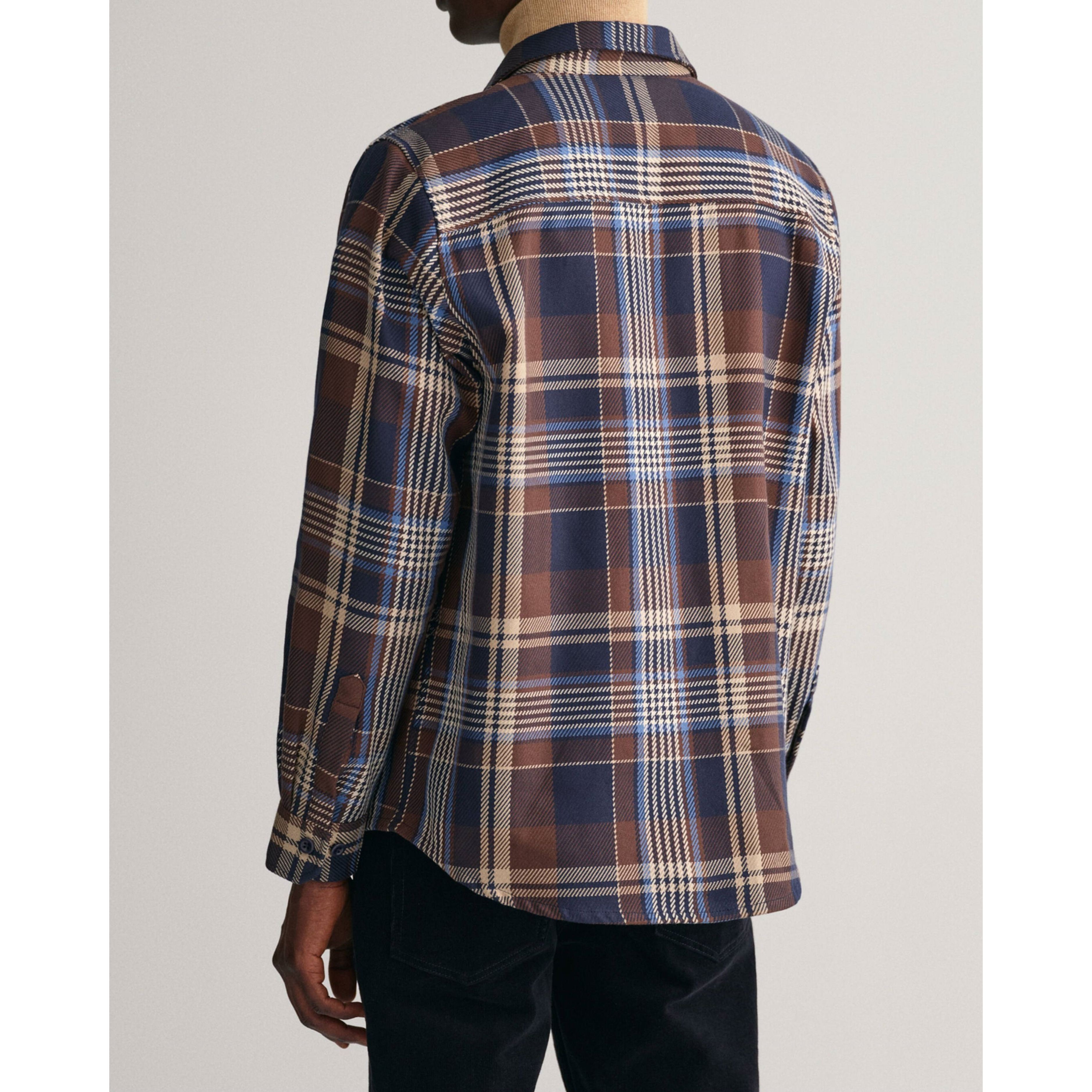 GANT Marškiniai vyrams, Mėlyna, HEAVY TWILL CHECK OVERSHIRT 3