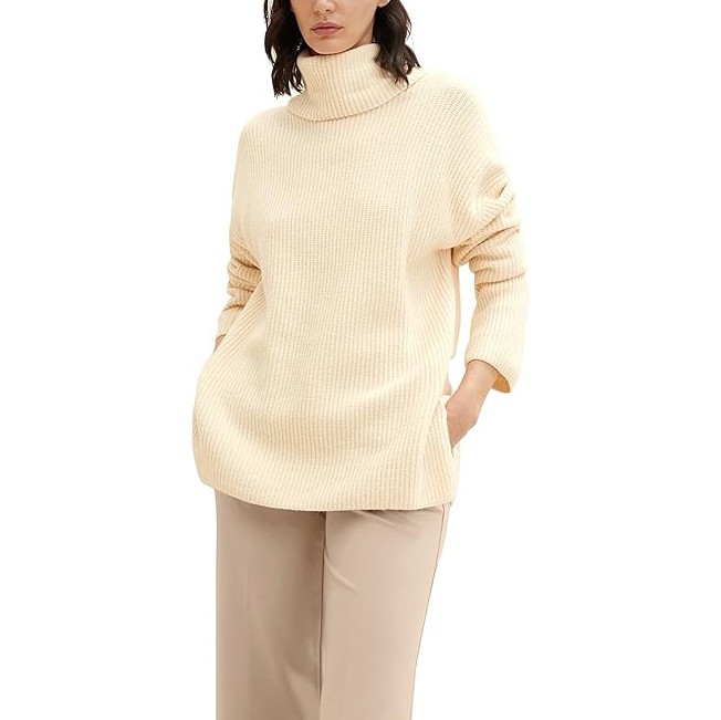 TOM TAILOR Megztinis moterims, Balta, Megztinis 2