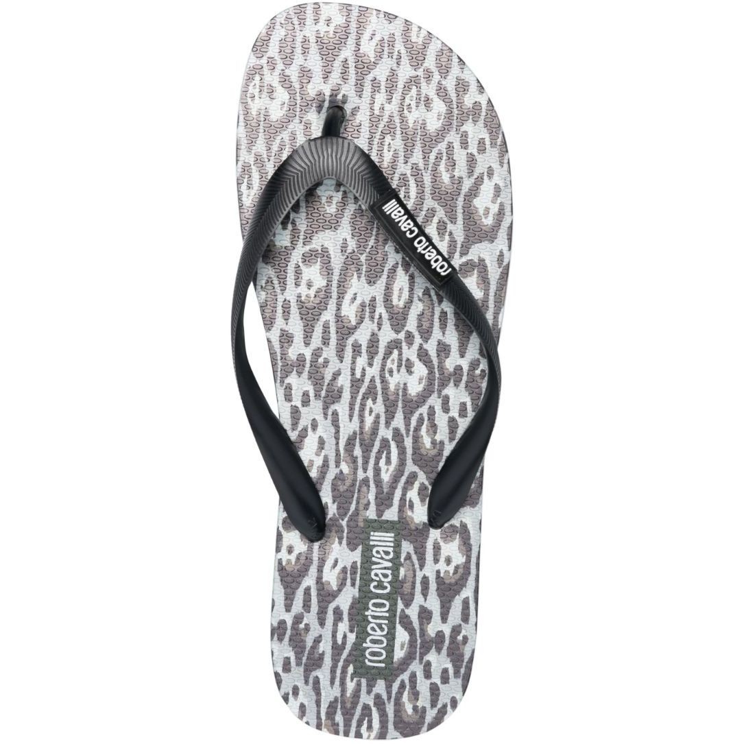 ROBERTO CAVALLI Pliažo šlepetės per pirštą vyrams, Juoda, Flip-flops 4
