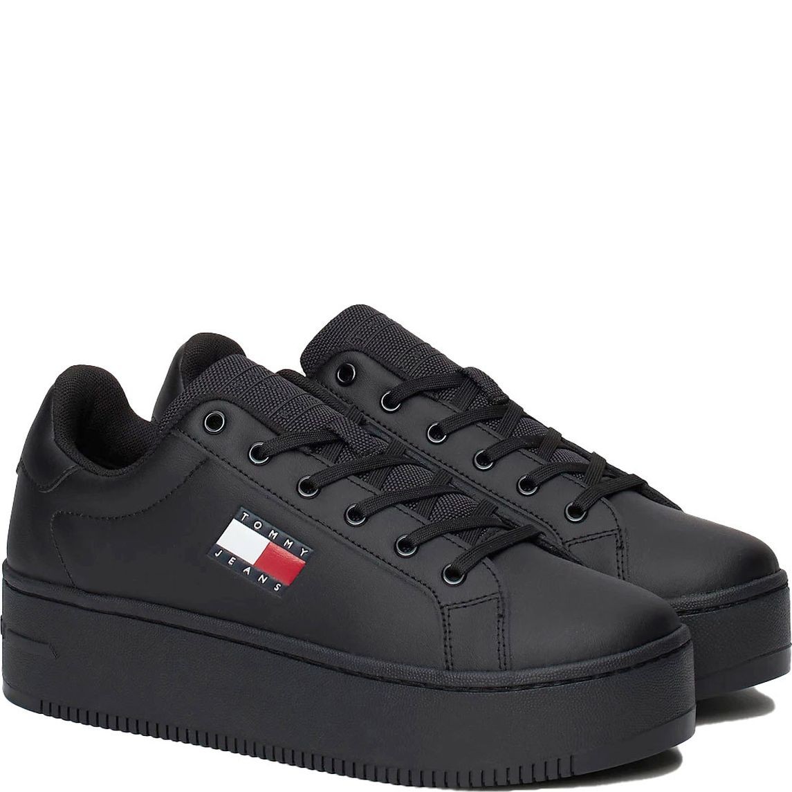 TOMMY JEANS Laisvalaikio bateliai moterims, Juoda, Flatform leisure 1