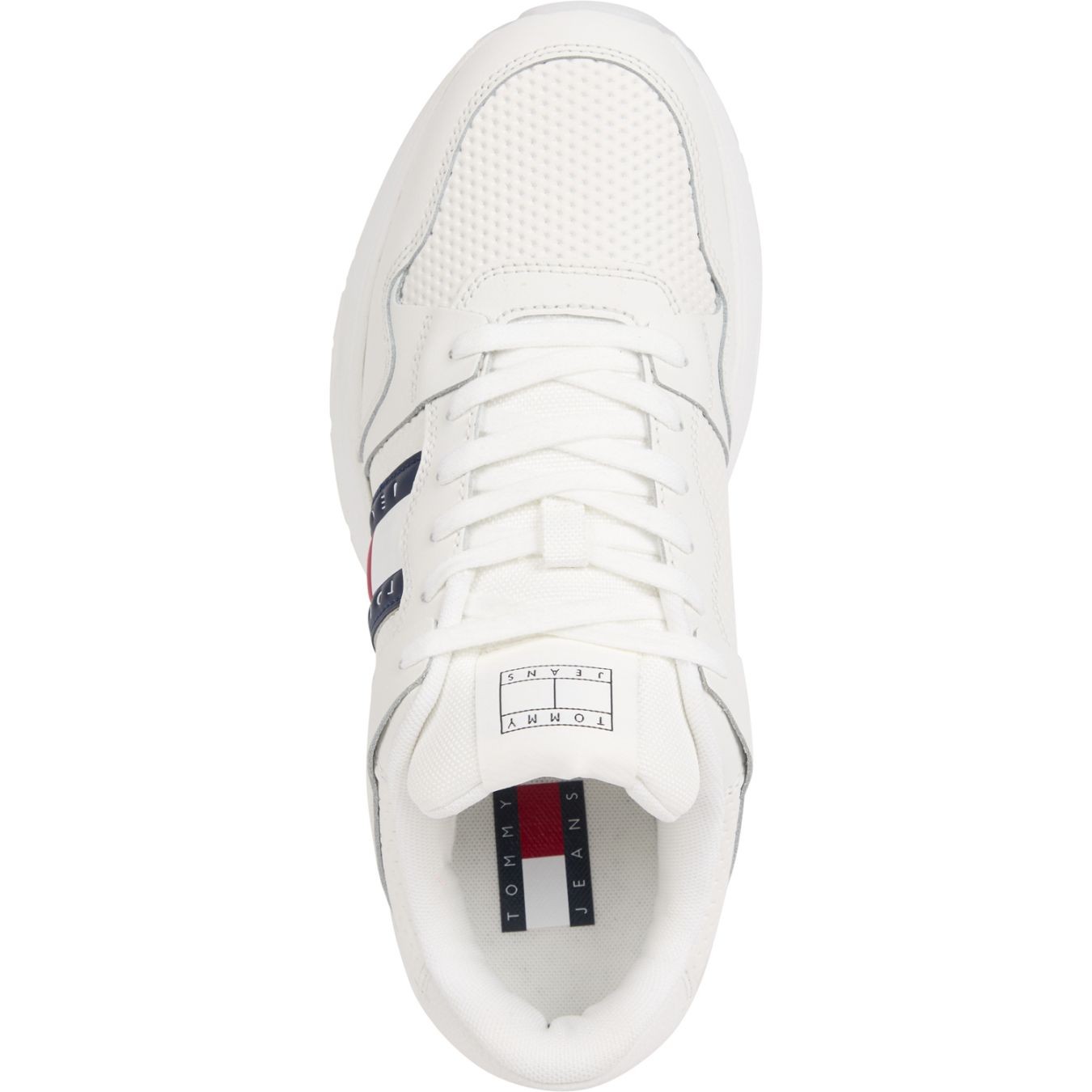 TOMMY JEANS Laisvalaikio bateliai vyrams, Balta, Retro casual sneaker 3