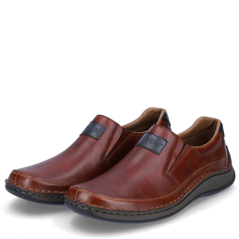 RIEKER Klasikiniai batai vyrams, Ruda, FORMAL 5