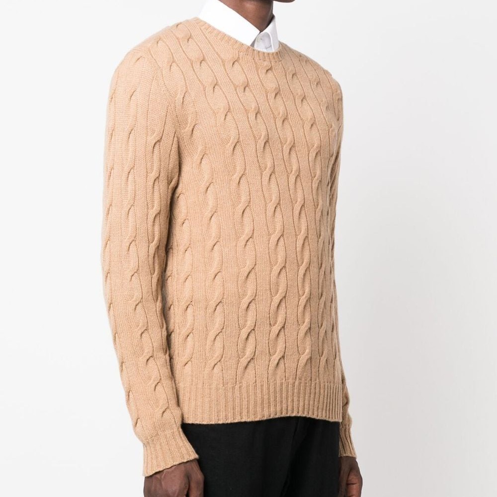 RALPH LAUREN PURPLE Sportinis nertinis vyrams, Ruda, Cable cn long sleeve sweater 3