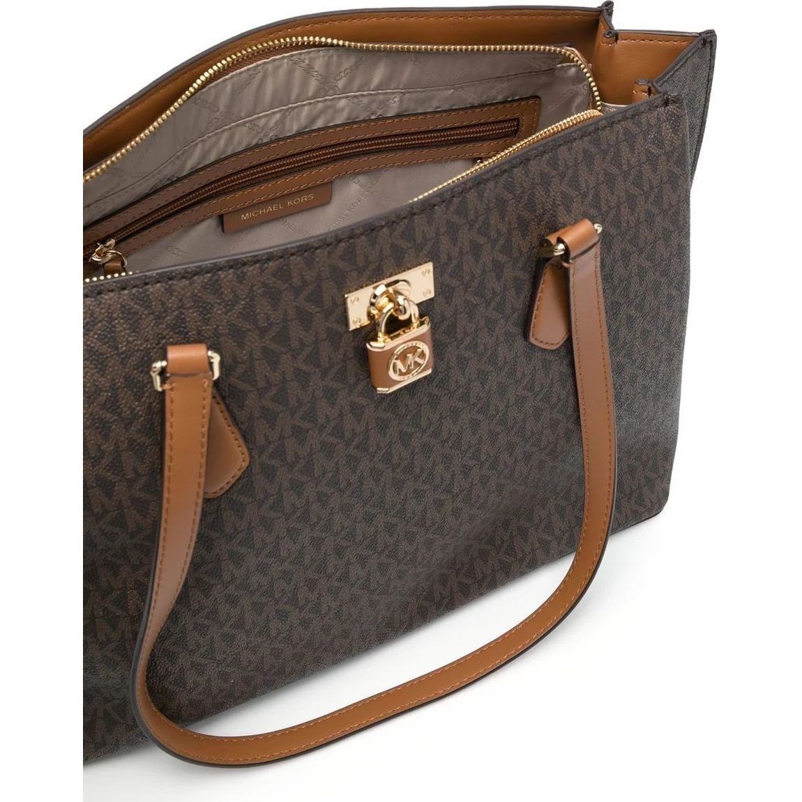 MICHAEL KORS Pirkinių krepšys moterims, Ruda, Large top-zip tote 4