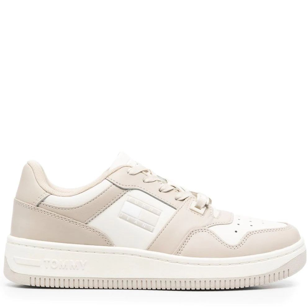 TOMMY JEANS Sportiniai bateliai moterims, Smėlio, Retro low fancy sport shoe 1