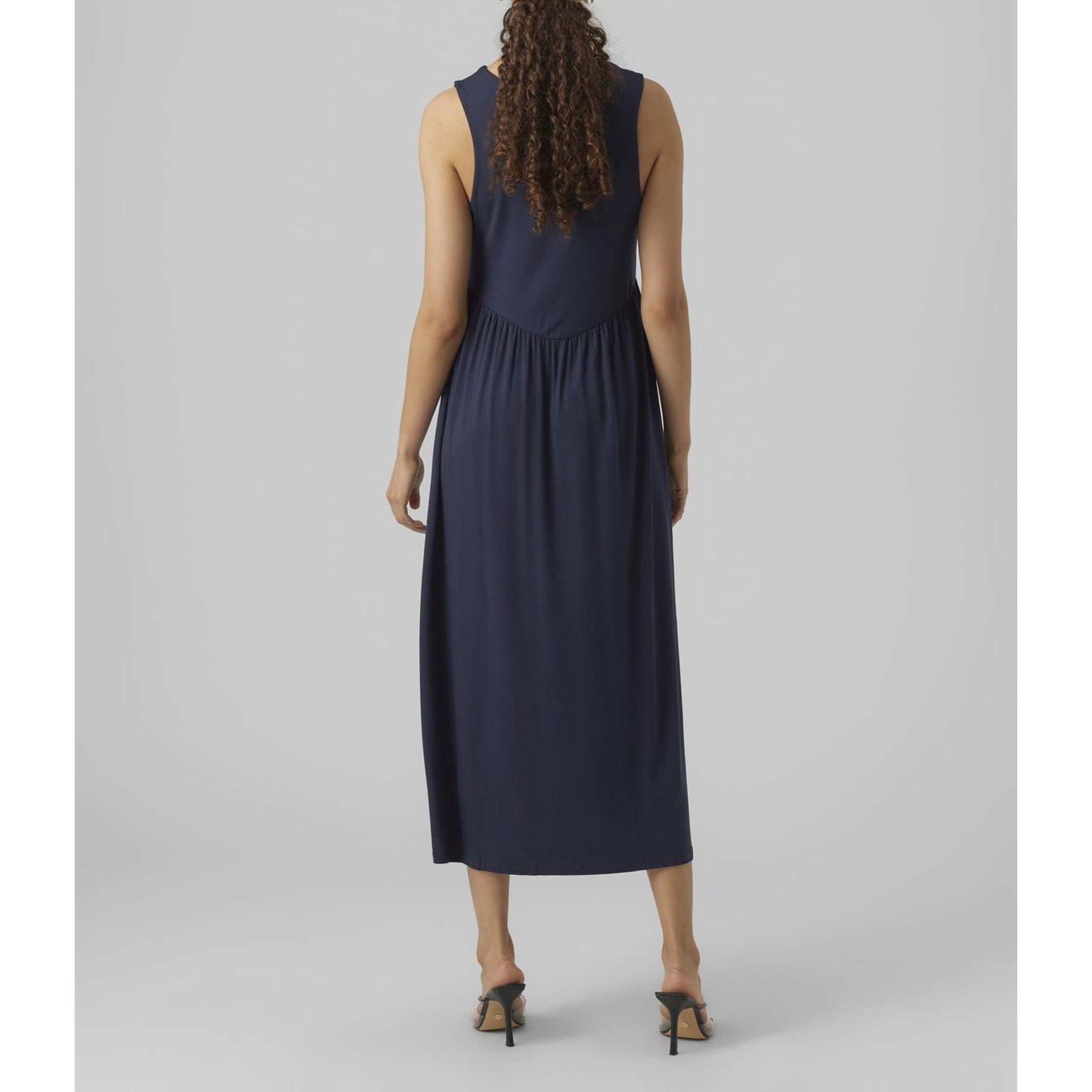 VERO MODA Maxi suknelė moterims, Pilka, VMERNA SL O-NECK 7/8 3
