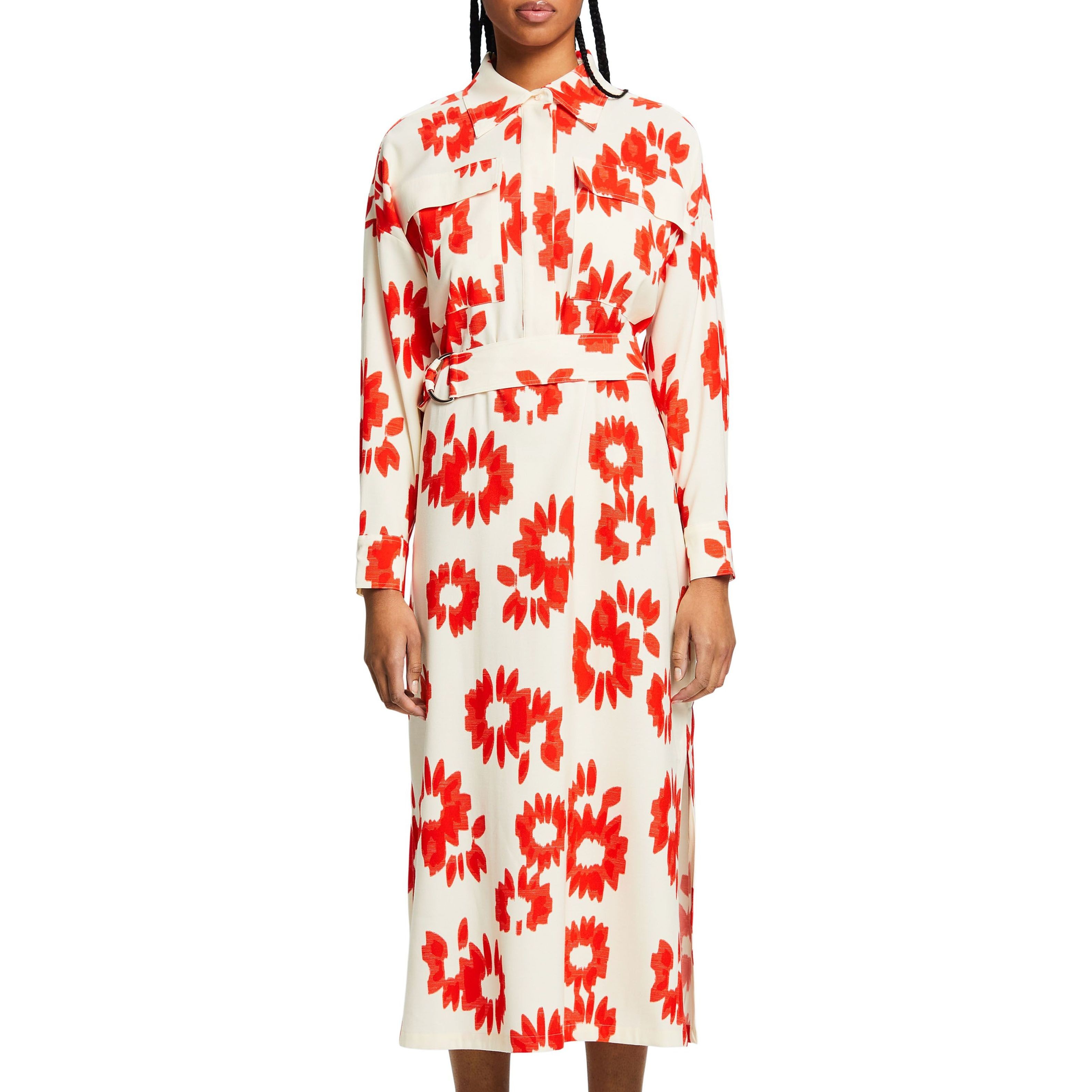 ESPRIT Midi suknelė moterims, Pilka, Printed Utility Dress 2