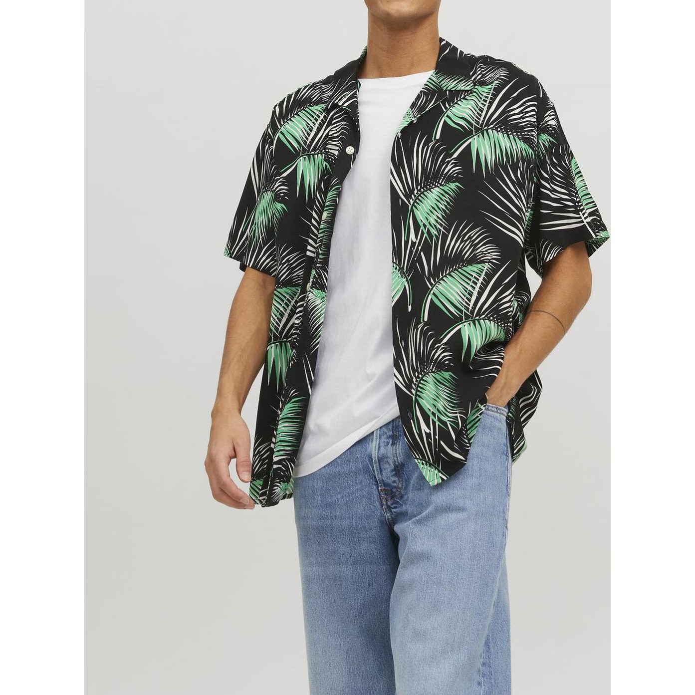 JACK & JONES Marškiniai vyrams, Navy, JORLUKE PALMA A 2