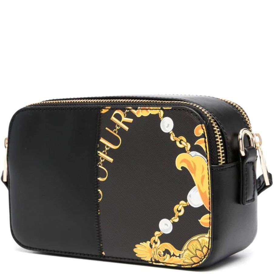 VERSACE JEANS CUTURE Rankinė per petį moterims, BLACK/GOLD, Rock cut  crossbody 4
