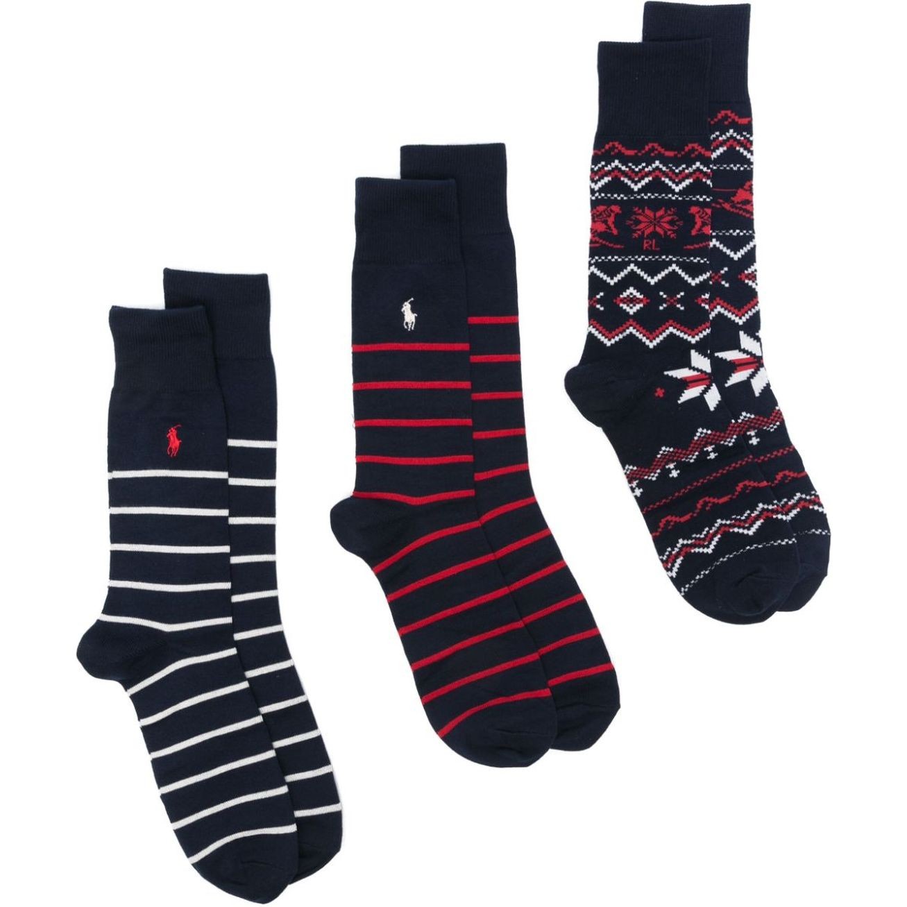 POLO RALPH LAUREN Kojinės vyrams, Marga, Downhill crew sock gift box 1