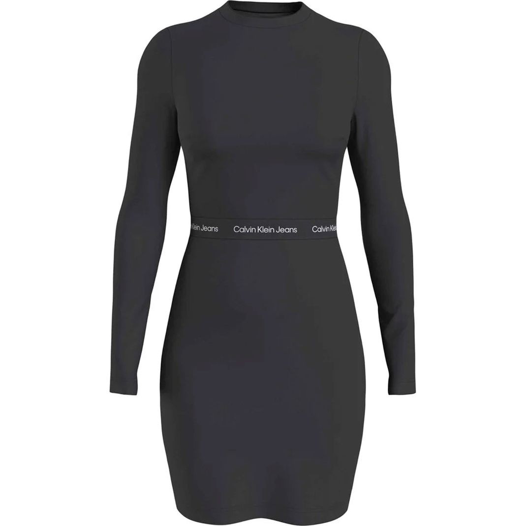 CALVIN KLEIN JEANS Mini suknelė moterims, Juoda, Flare dress 1