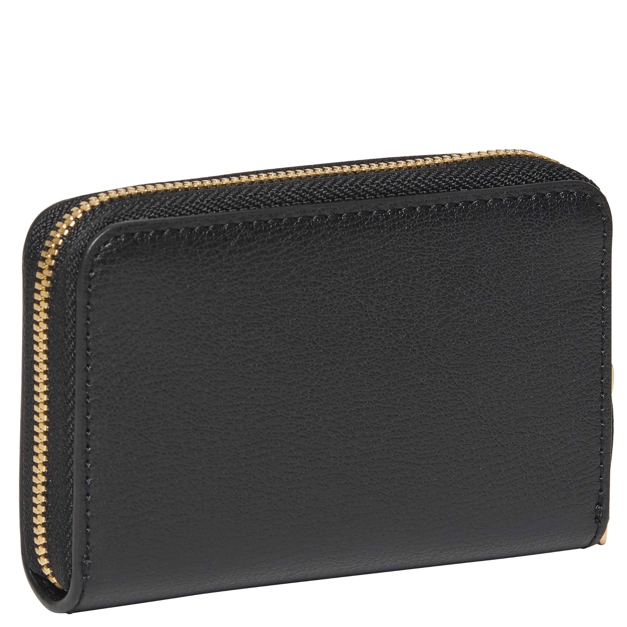 CALVIN KLEIN Piniginė moterims, Juoda, foil logo medium zip around 2