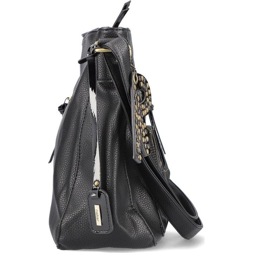 RIEKER Pirkinių krepšys moterims, Juoda, Tote bag 3