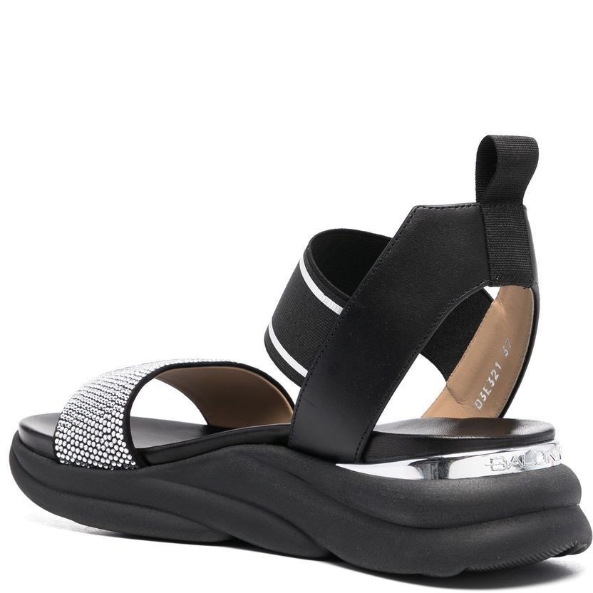BALDININI Basutės moterims, Juoda, Flat woman sandals 3