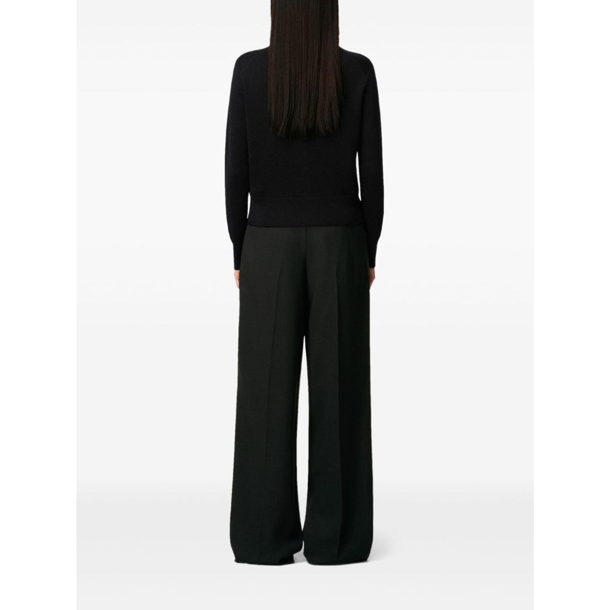 AMI PARIS Kardiganas moterims, Juoda, Crewneck cardigan 4