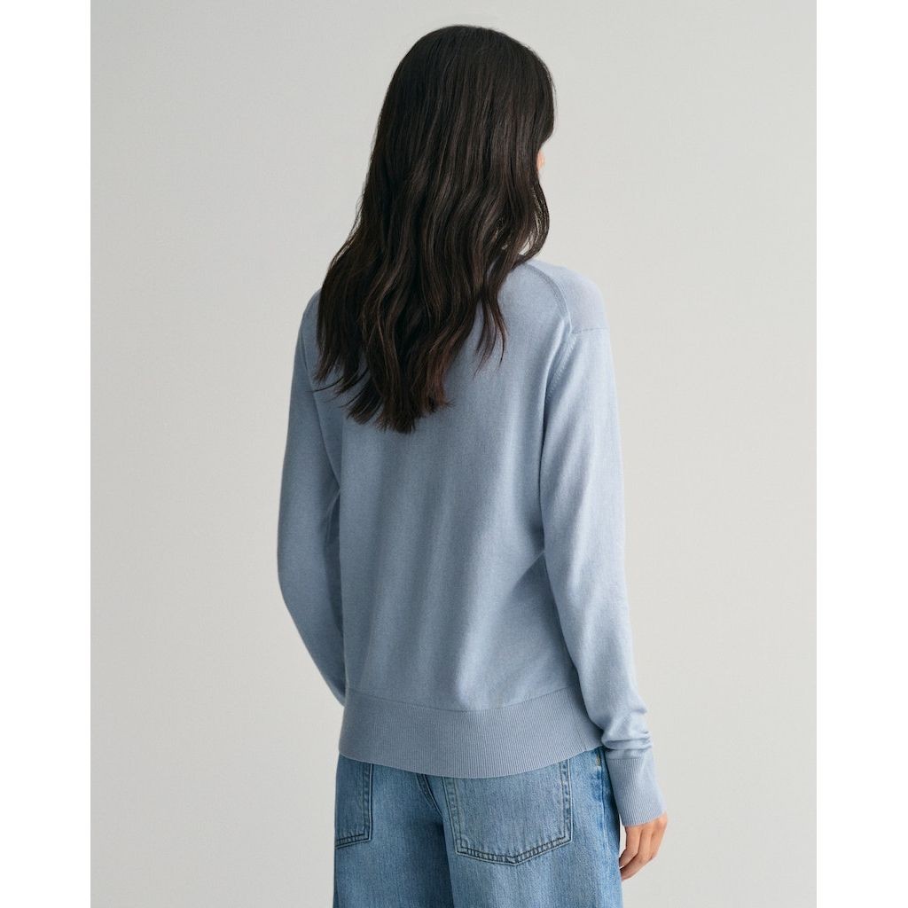 GANT Megztinis moterims, Mėlyna, FINE KNIT C-NECK 3
