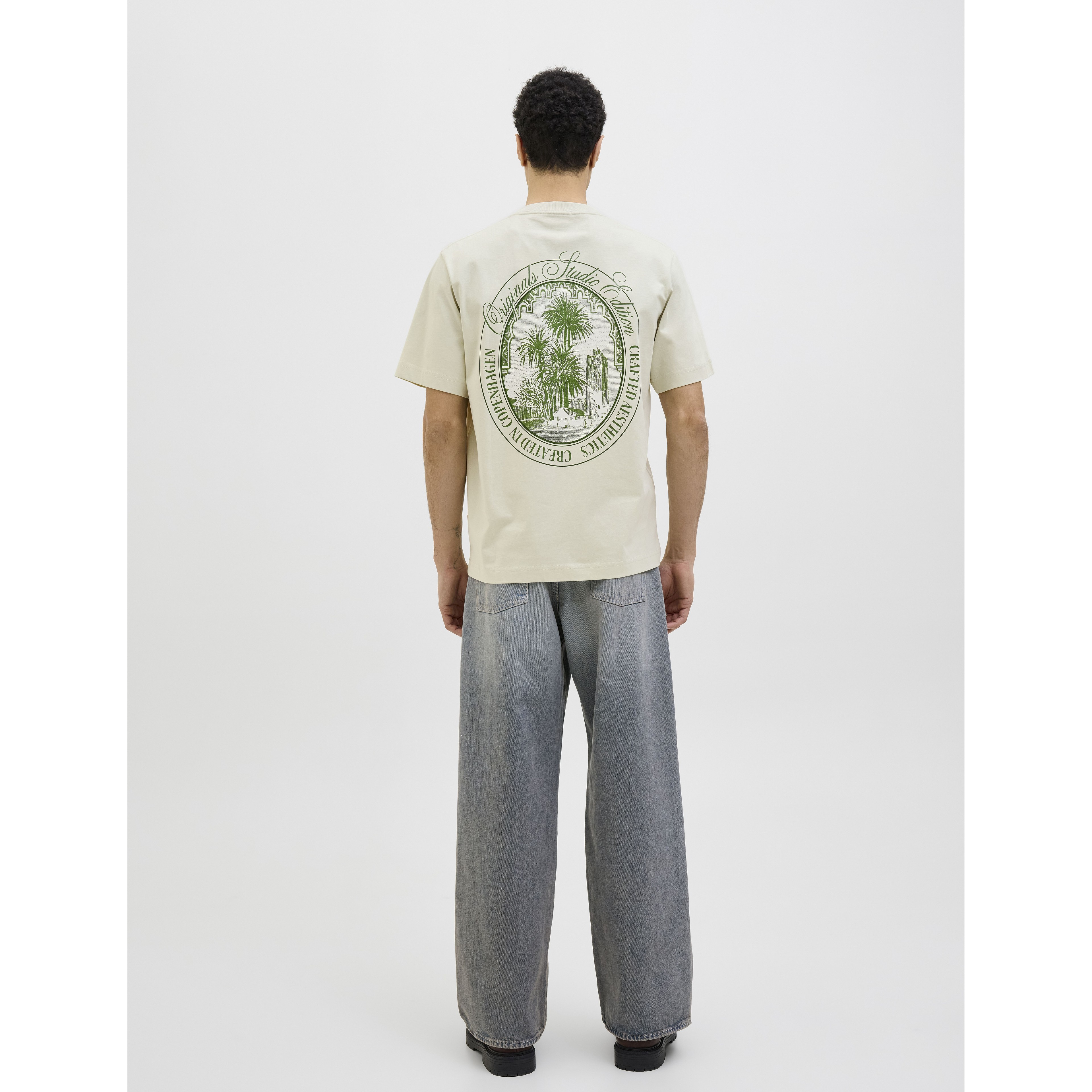 JACK & JONES Marškinėliai vyrams, Žalia, Hydra back tee 4