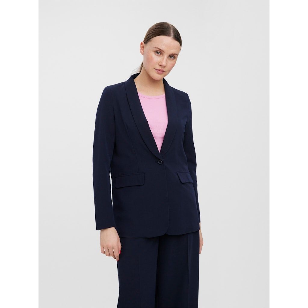 VERO MODA Švarkas moterims, Mėlyna, VMRITA LS BLAZER TLR 4