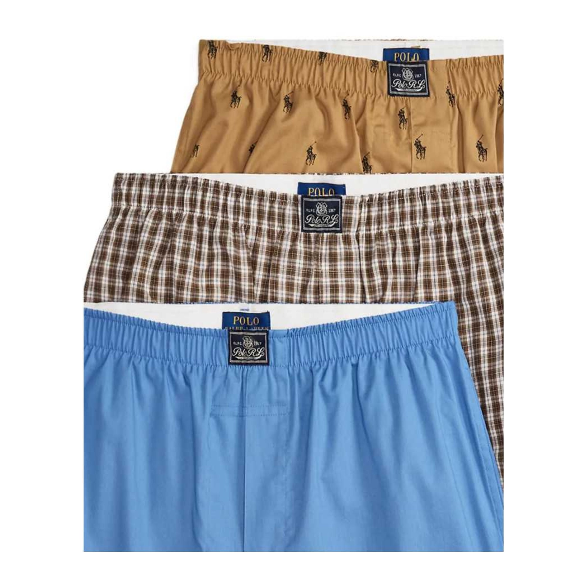 POLO RALPH LAUREN Ilginti apatiniai vyrams, Marga, Open boxer 3 pack boxer 2