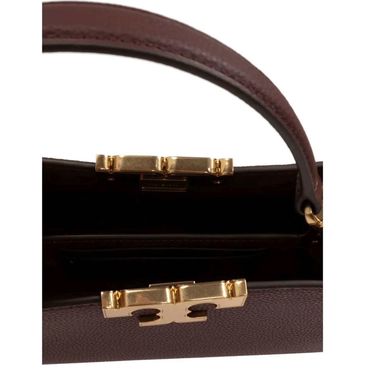 TORY BURCH Rankinė per petį moterims, Ruda, Eleanor pebbled mini satchel 4