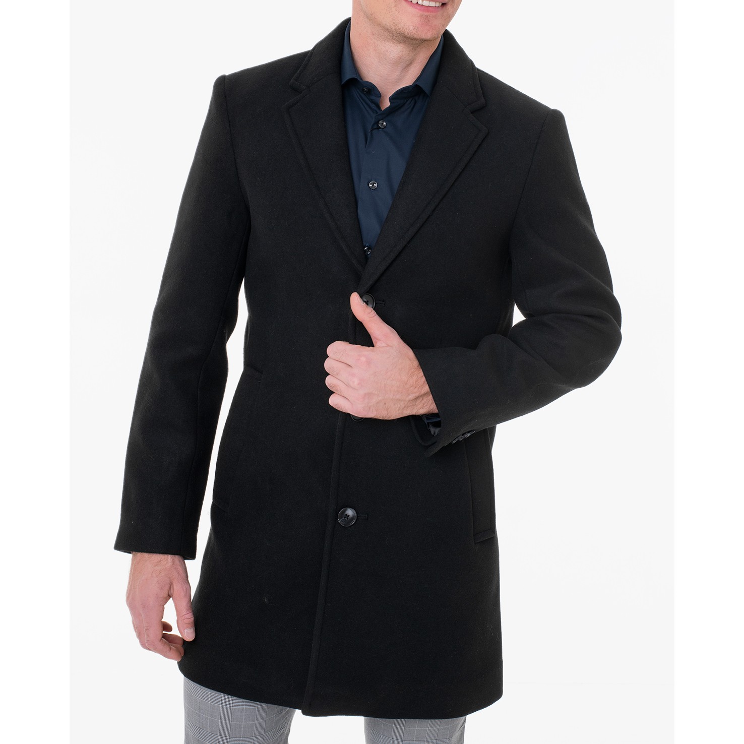 TOM TAILOR Paltas vyrams, Juoda, Paltas 2