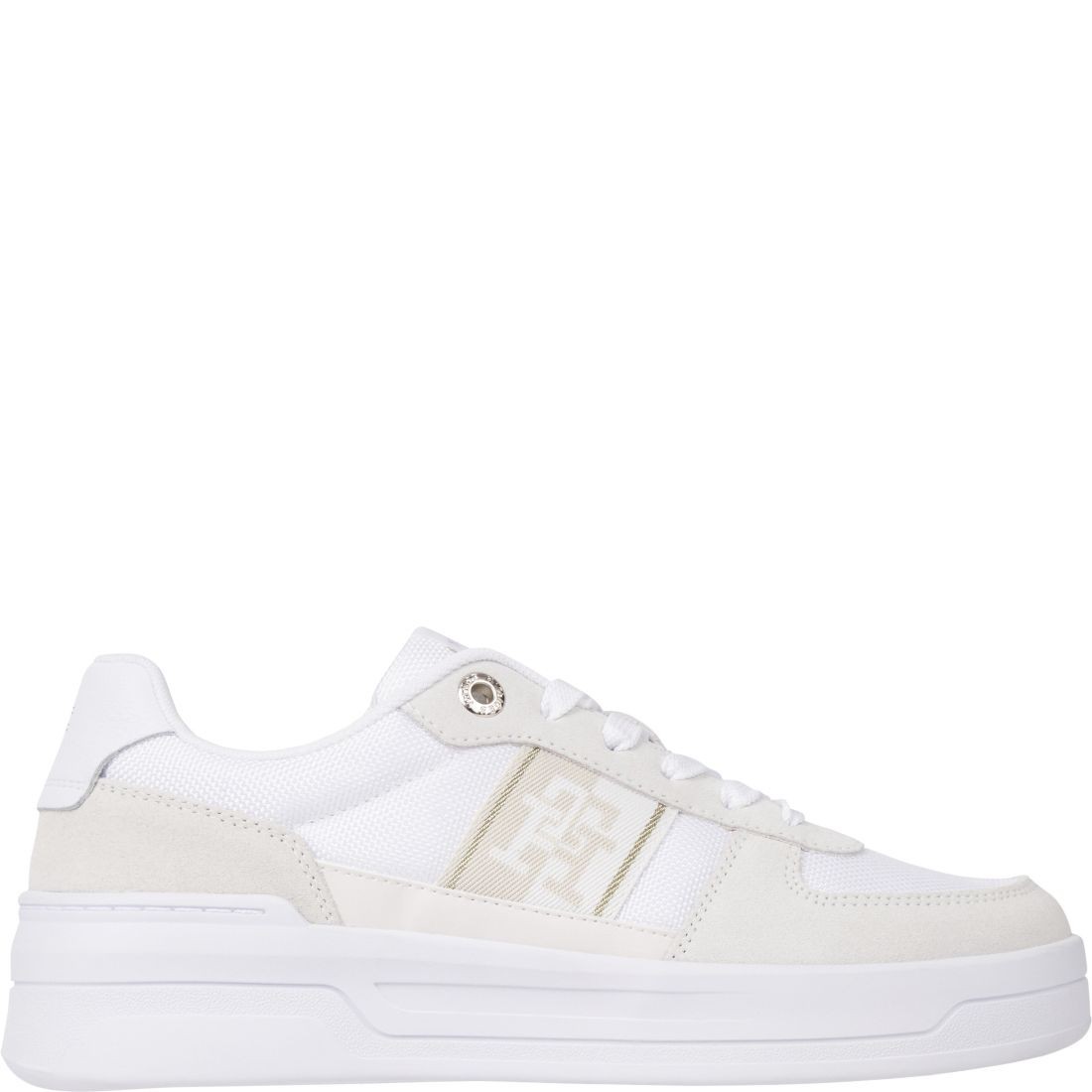 TOMMY HILFIGER Sportiniai bateliai moterims, Balta, Sneaker with webbing 1