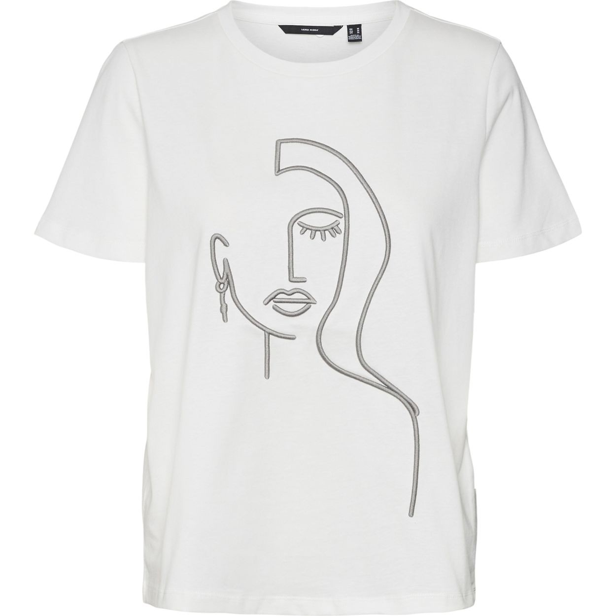 VERO MODA Marškinėliai moterims, Balta, Line olly top box 1