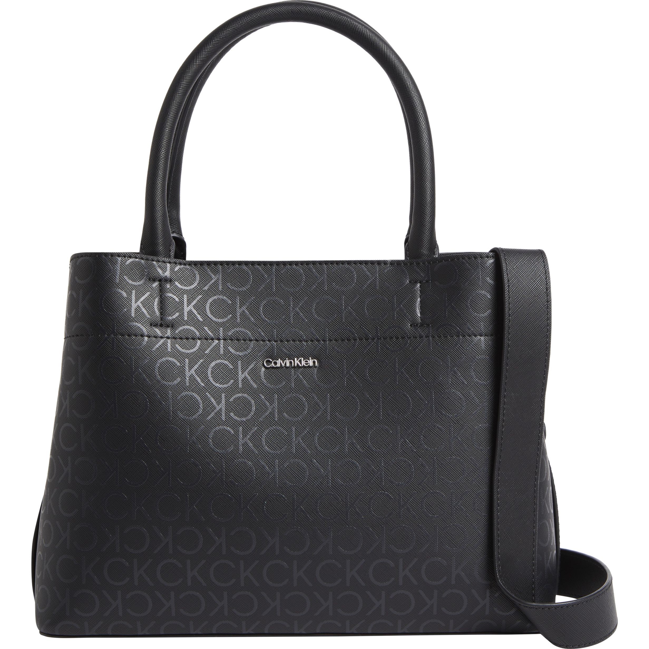 CALVIN KLEIN Pirkinių krepšys moterims, Juoda, Business medium tote 1